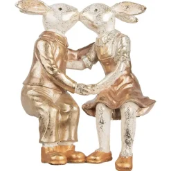 Osterhase Deko Kantenhocker Hasenpaar Clayre und Eef H 35 cm