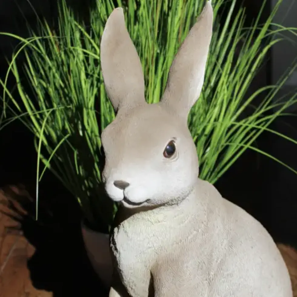 Osterhasen Deko Figur Gatsby natur H 58 cm