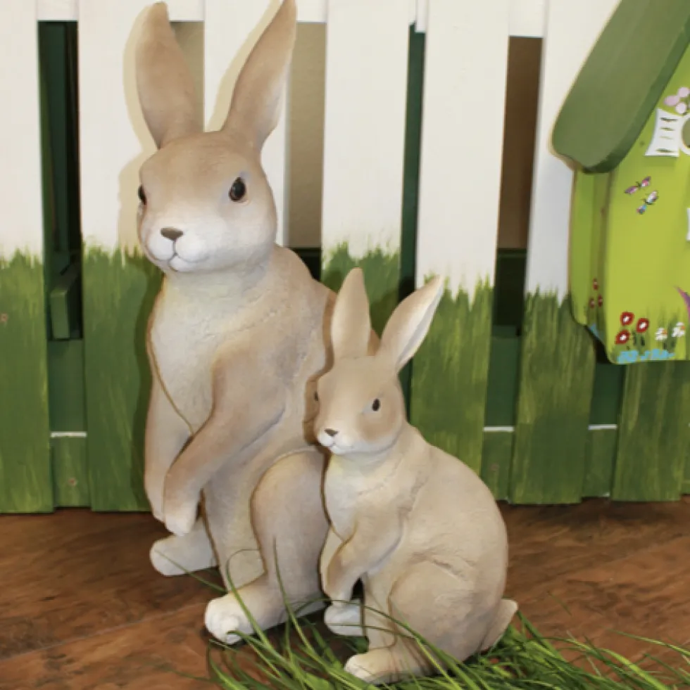Osterhasen Deko Figur Gatsby natur H 58 cm