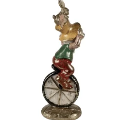 Osterhasen Deko Zirkushase auf Einrad Clayre & Eef Höhe 50 cm