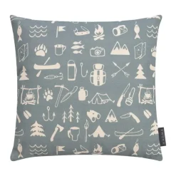 Outdoor Kissen Magma Camping Allover 40×40 cm