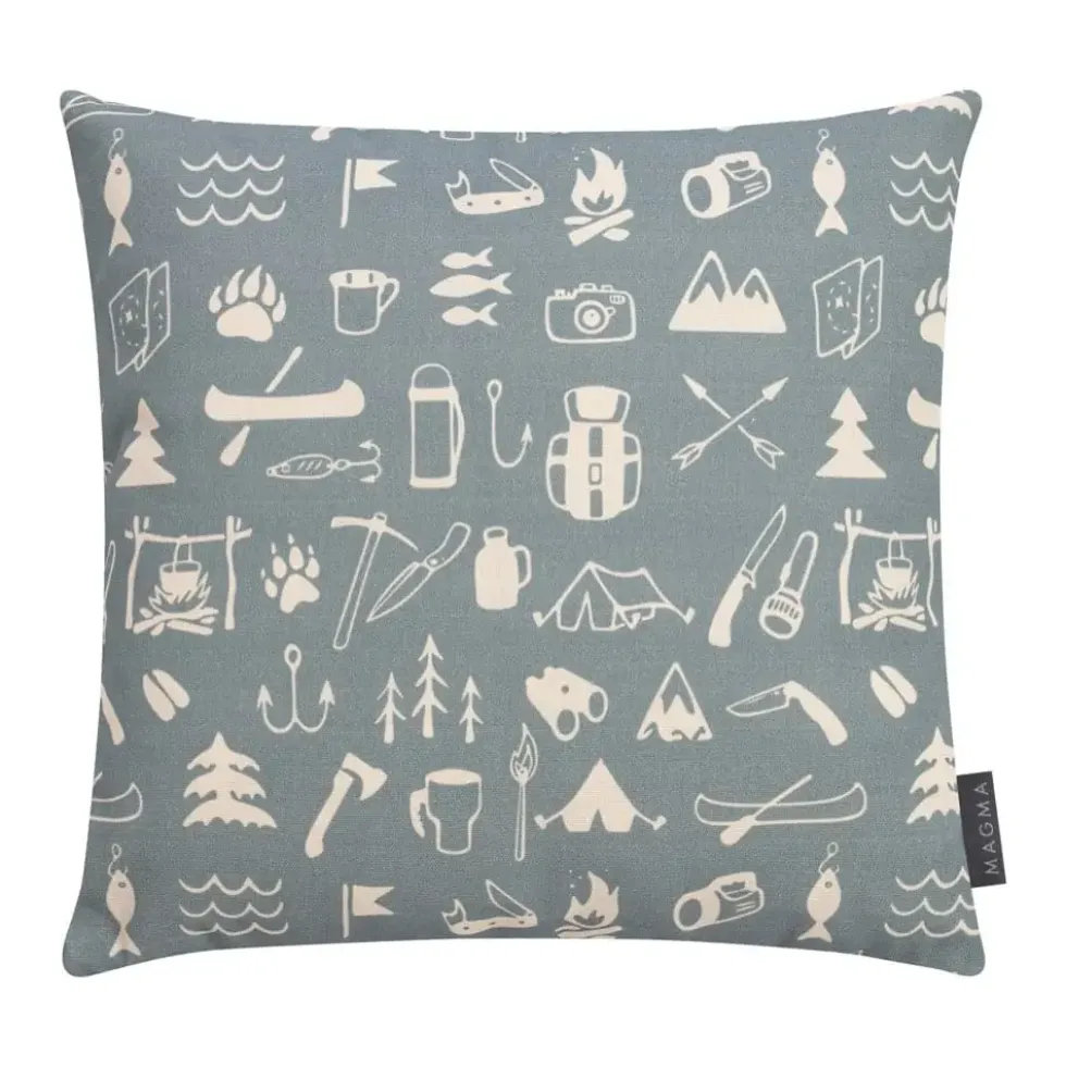 Outdoor Kissen Magma Camping Allover 40×40 cm