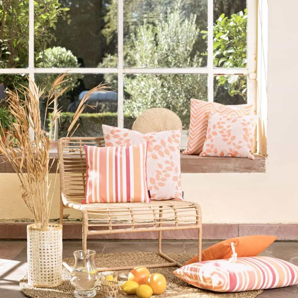 Outdoor Kissen Magma MARBELLA orange 40 x 40 cm