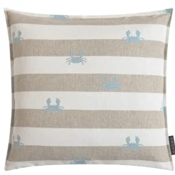 Outdoor Kissen wetterfest Magma CRAB gestreift beige 45×45 cm