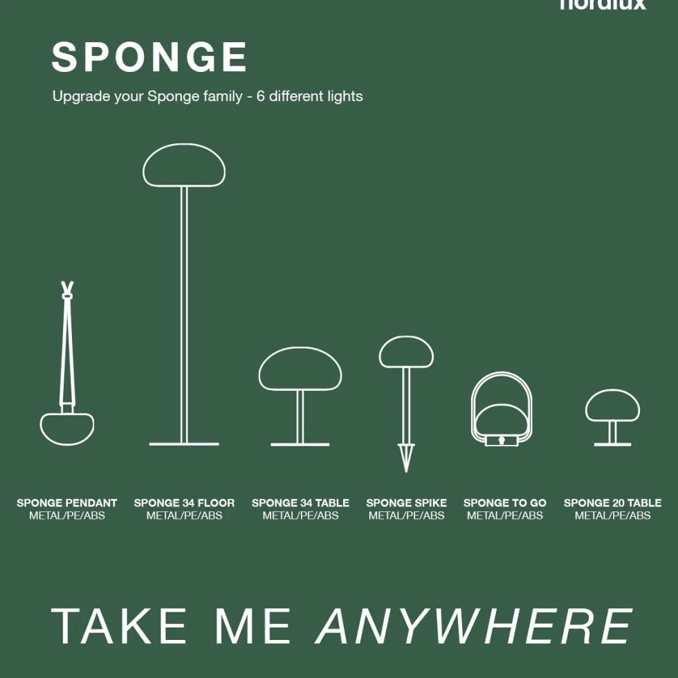 Outdoor Lampe Akku Nordlux SPONGE TABLE LED Tischlampe Höhe 21 cm
