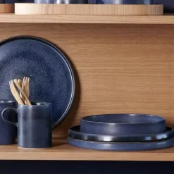 Pastateller ASA Steingut blau FormArt carbon D 21 cm