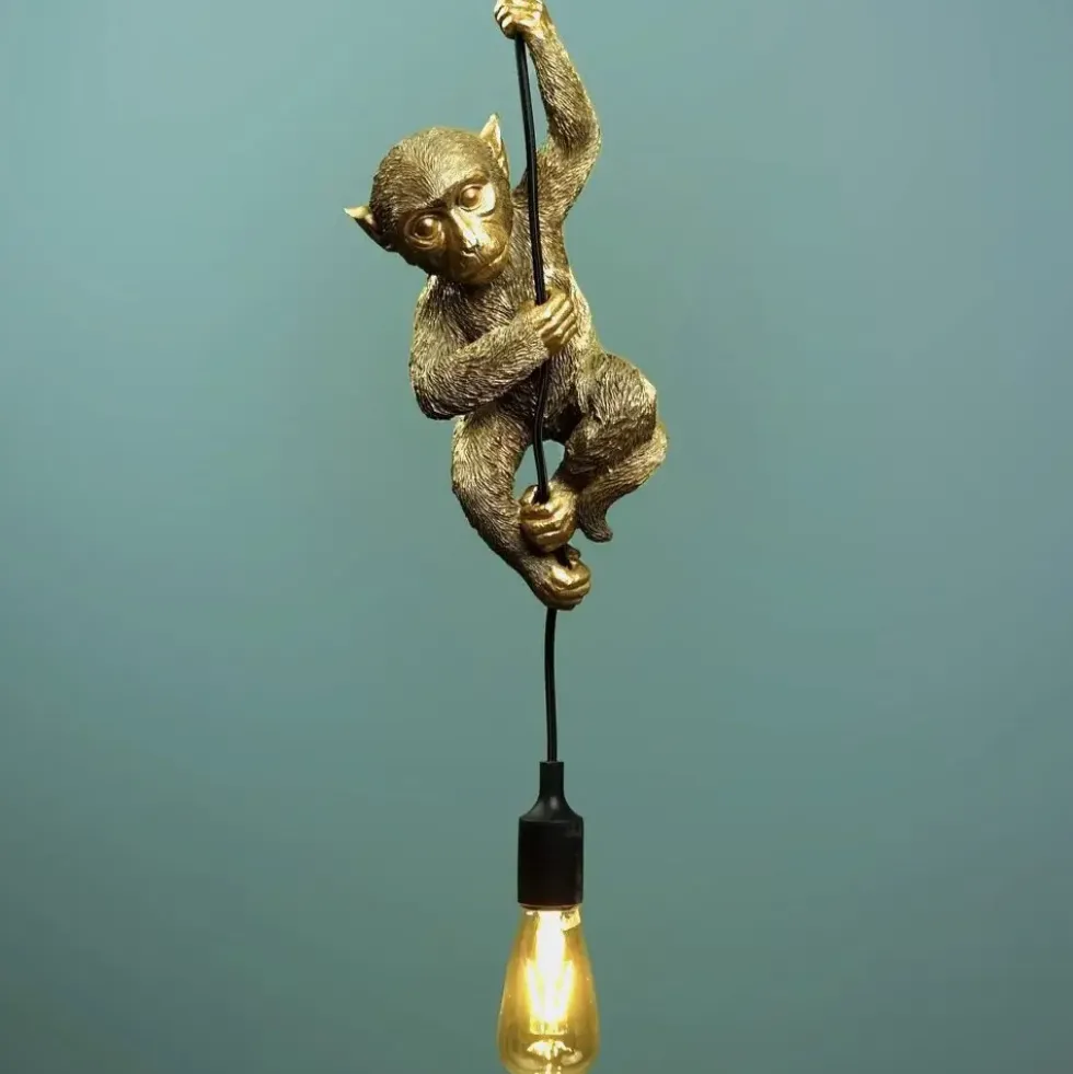 Pendelleuchte Affe gold Chip Werner Voß