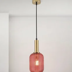 Pendelleuchte CALISTA rot 1-flammig