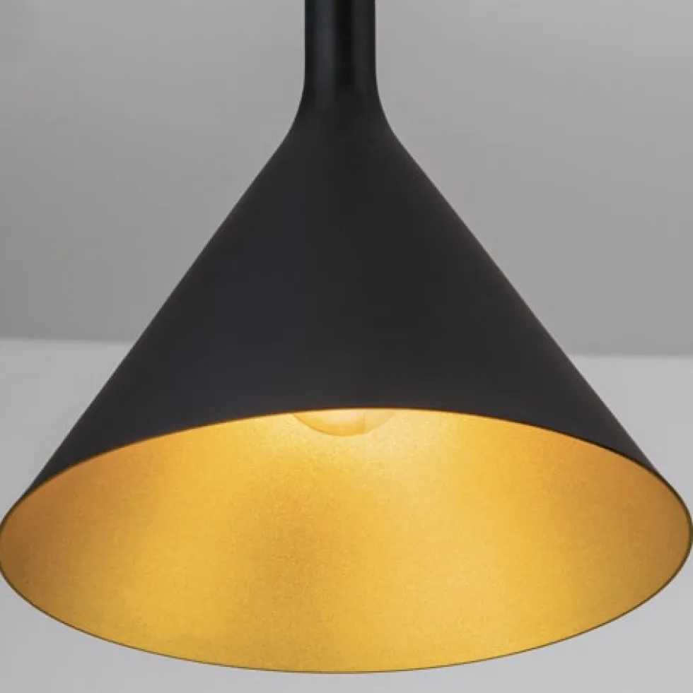 Pendelleuchte Genua schwarz gold