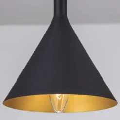 Pendelleuchte Genua schwarz gold