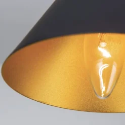 Pendelleuchte Genua schwarz gold
