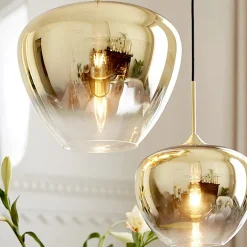 Pendelleuchte Glas gold MAYSON