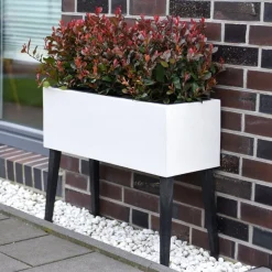 Pflanzkübel auf Füßen Carlotta creme 77×29 cm