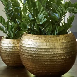 Pflanzkübel gold Leony Durchmesser 60 cm