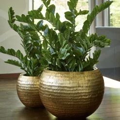 Pflanzkübel gold Leony Durchmesser 60 cm