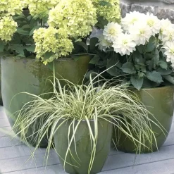 Pflanzkübel Keramik grün H 22 cm