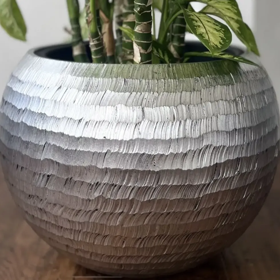 Pflanzkübel silber Leony Durchmesser 60 cm