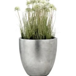 Pflanzkübel silber rund Lea 50 cm