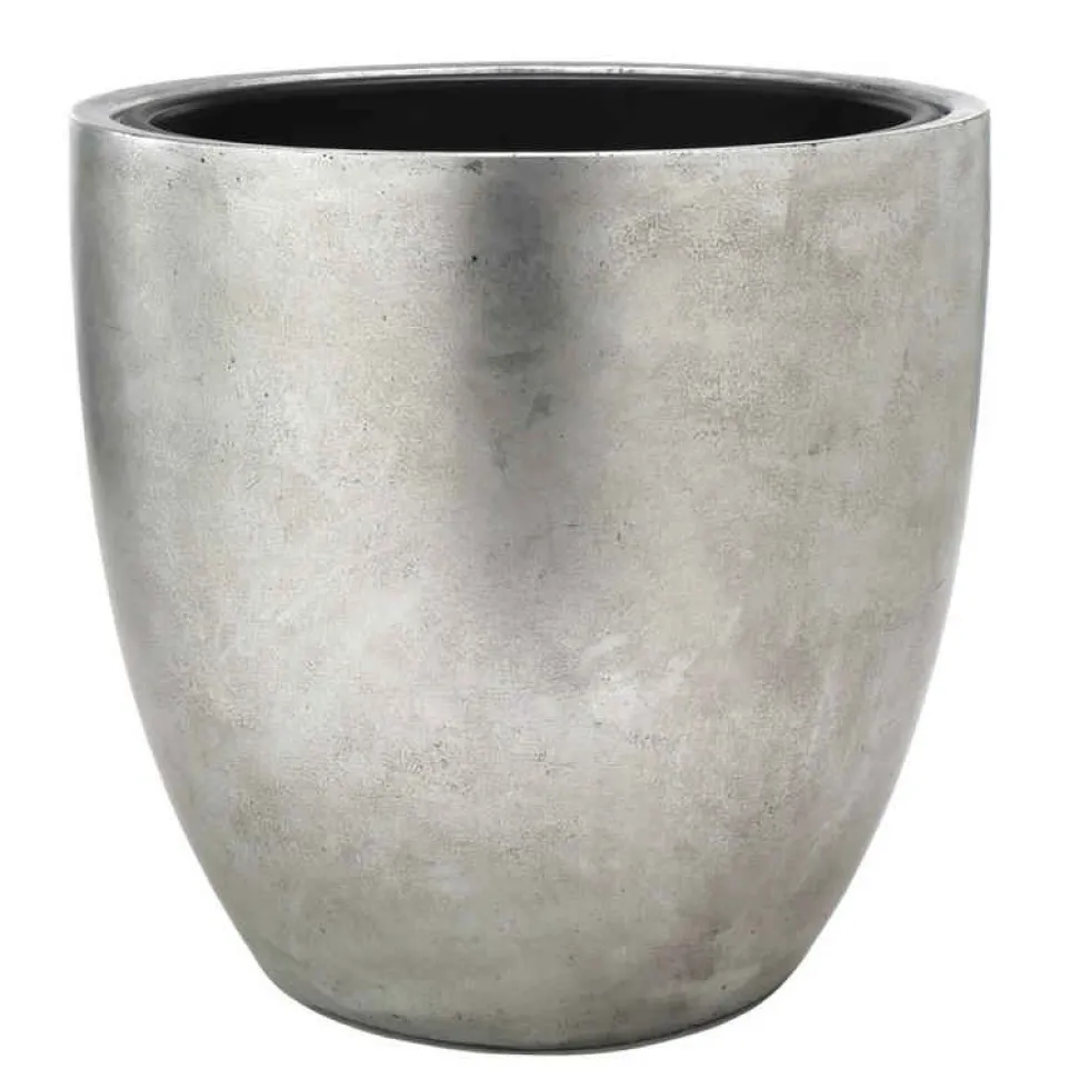 Pflanzkübel silber rund Lea 50 cm