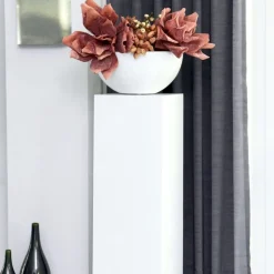 Pflanzschale rund weiß Hochglanz 39×18 cm