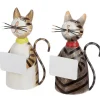 Pfostenhocker Zaunhocker Metall Katzenduo Casablanca H 22 cm