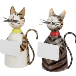 Pfostenhocker Zaunhocker Metall Katzenduo Casablanca H 22 cm