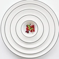 Platzteller weiß Porzellan ASA à table ligne noire D 31,5 cm
