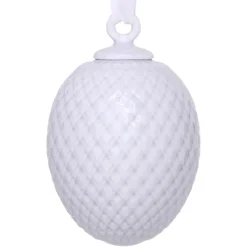 Porzellan Deko Osterei Lyngby Rhombe lavendel Höhe 7 cm