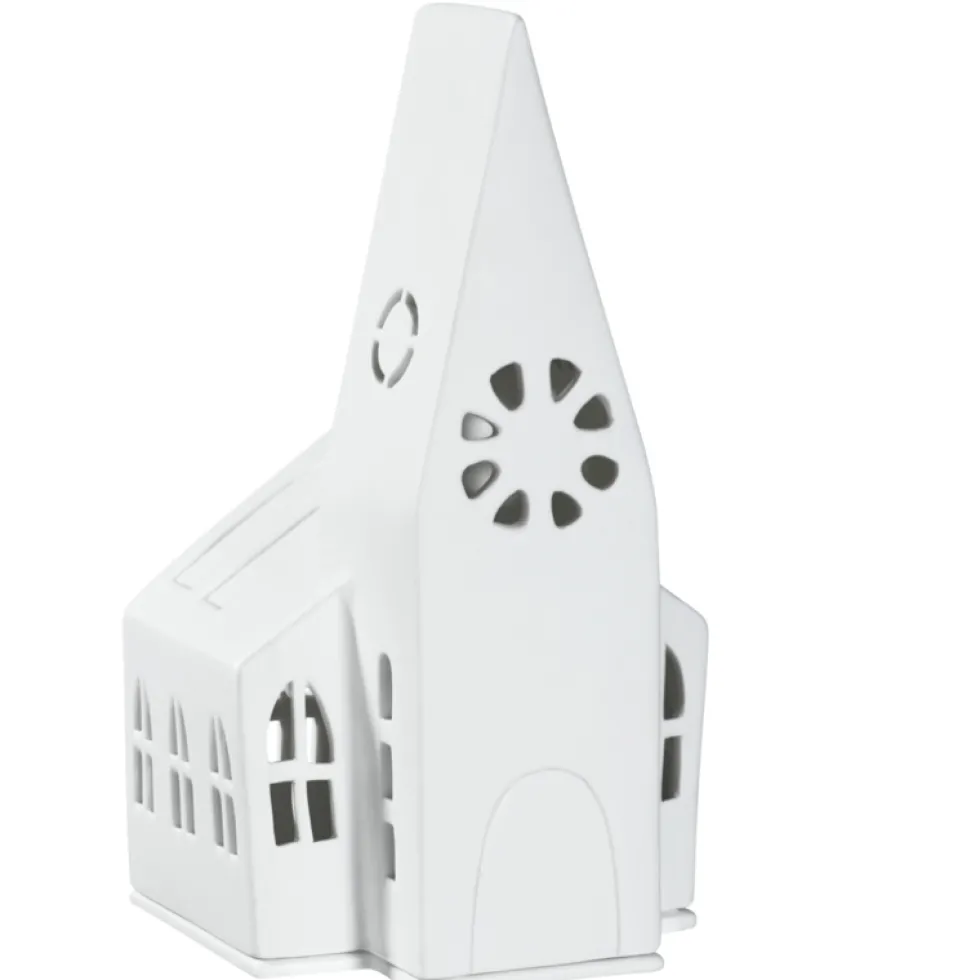Räder Lichthaus Deko Porzellan weiß KIRCHE H 21 cm
