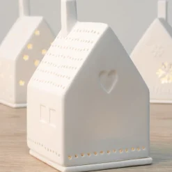 Räder Lichthaus mit Herz Porzellan weiß ZUHAUSE H 10 cm