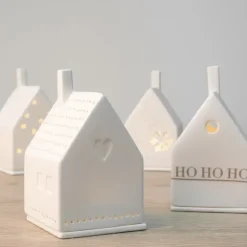 Räder Lichthaus mit Herz Porzellan weiß ZUHAUSE H 10 cm