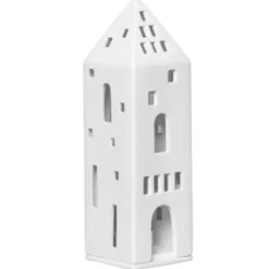 Räder Lichthaus Porzellan TURM ZUHAUSE weiß H 20,5 cm