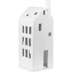 Räder Lichthaus Porzellan weiß GROSSE TÜR ZUHAUSE H 19 cm