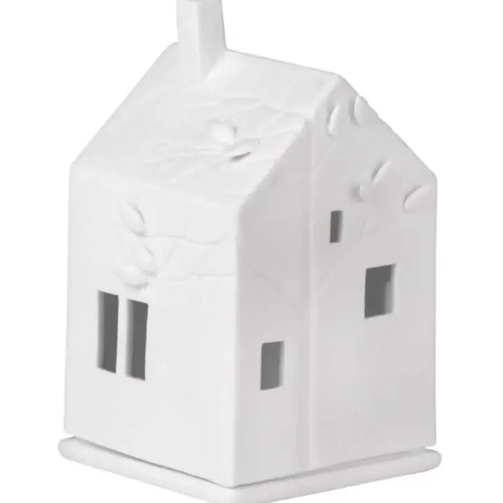Räder Lichthaus Porzellan weiß BAUMHAUS mit Vögel H 13 cm