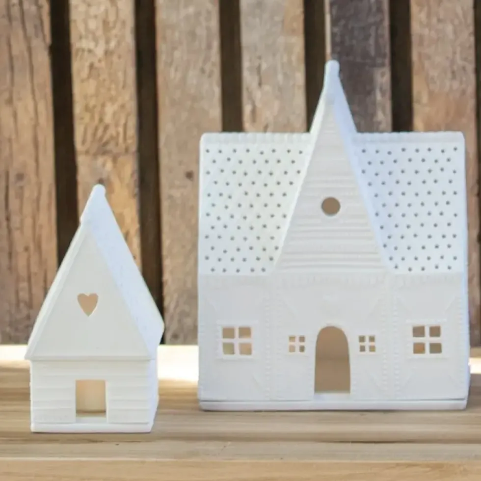 Räder Lichthaus Porzellan weiß Lebkuchenhaus Höhe 20 cm