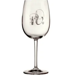 Räder Weinglas mit Gravur FLASCHE UND GLAS H 22 cm