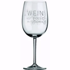 Räder Weinglas mit Gravur WEIN IST POESIE H 22 cm