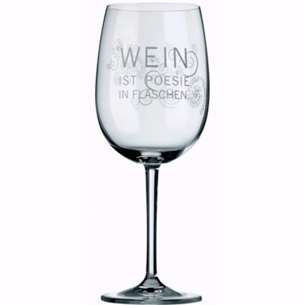Räder Weinglas mit Gravur WEIN IST POESIE H 22 cm