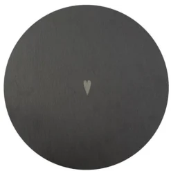 Schieferplatte Deko rund Räder Design HERZ D 32 cm