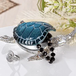 Schmuckkästchen Schildkröte Josie silber blau