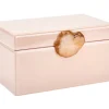 Schmuckkästchen Spiegelbox Miroir GiftCompany beige mit Achat Breite 30 cm