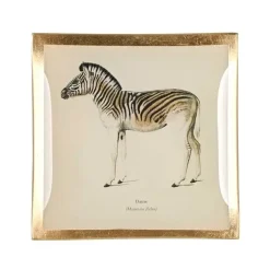 Schmuckschale Schmuckablage aus Glas Zebra GiftCompany 10×10 cm