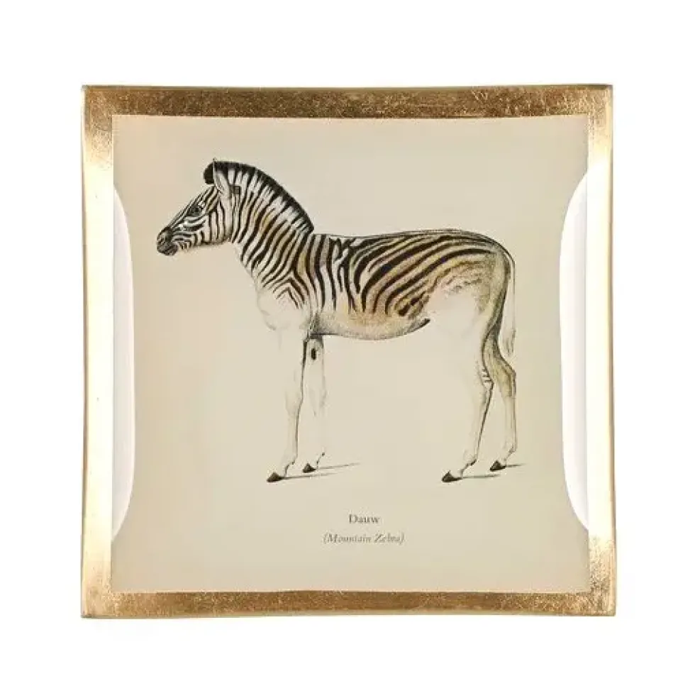 Schmuckschale Schmuckablage aus Glas Zebra GiftCompany 10×10 cm