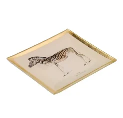 Schmuckschale Schmuckablage aus Glas Zebra GiftCompany 10×10 cm