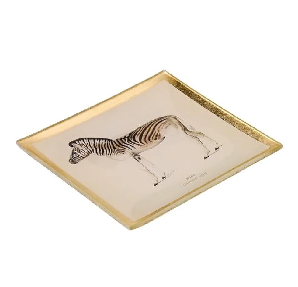 Schmuckschale Schmuckablage aus Glas Zebra GiftCompany 10×10 cm