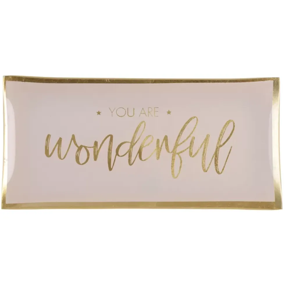 Schmuckschale Schmuckteller aus Glas Vou’re Wonderful GiftCompany 10×21 cm