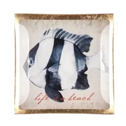 Schmuckschale Schmuckteller aus Glas Beach GiftCompany 10×10 cm