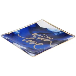 Schmuckschale Schmuckteller aus Glas With Love GiftCompany 10×10 cm