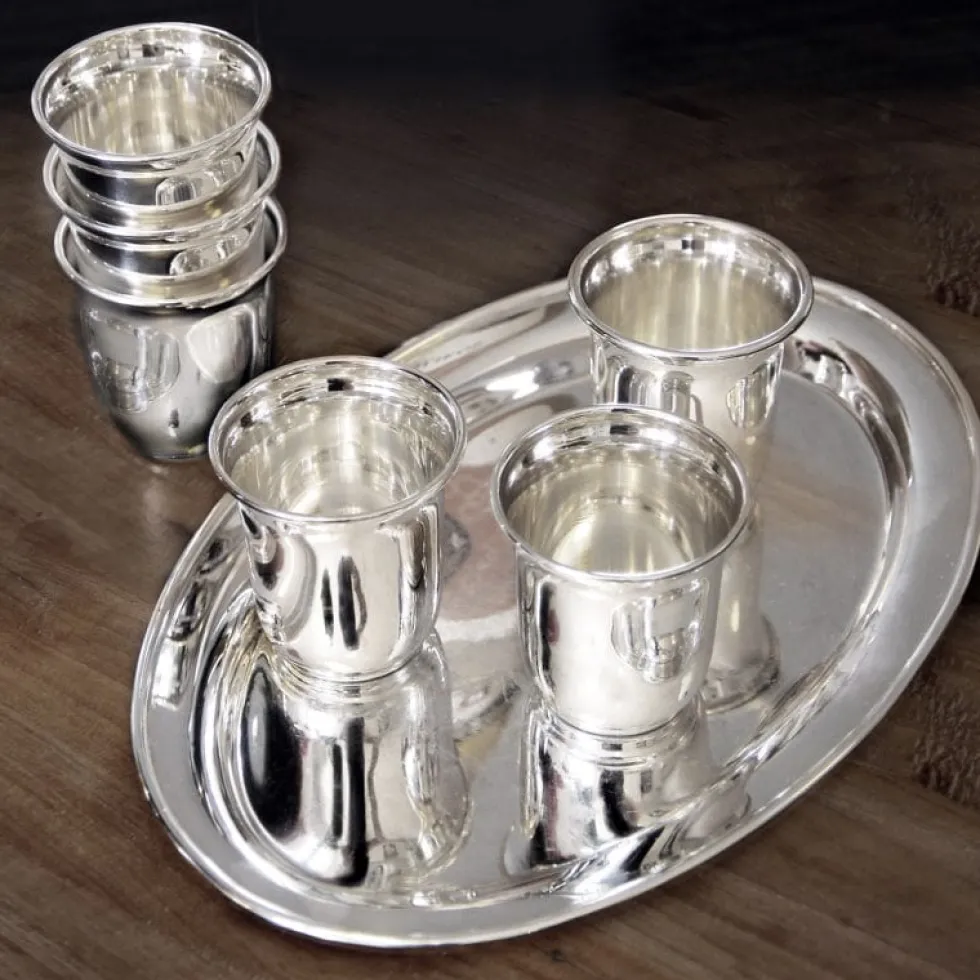 Schnapsset Edzard silber 7-teilig