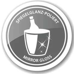 Sektkühler silber GILBERT Edzard Edelstahl Höhe 17 cm